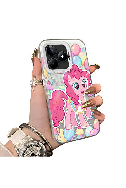 ucuc Realme Note 50 Compatible Hard Acrylic Back Silicone Edge Lens Protectio...