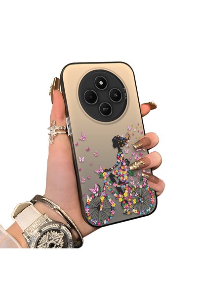 ucuc Redmi A4 Compatible Hard Acrylic Back Silicone Edge Lens Protection Case...