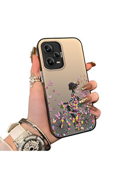 ucuc Redmi Note 12 Pro 5G Uyumlu Sert Akrilik Arka Silikon Kenar Lens Koruma ...