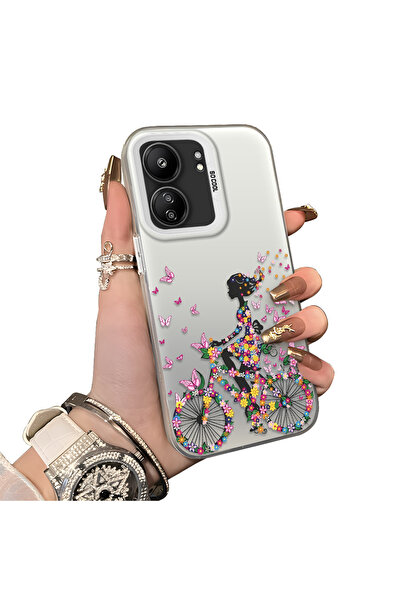 ucuc Poco C65 Compatible Hard Acrylic Back Silicone Edge Lens Protection Case...