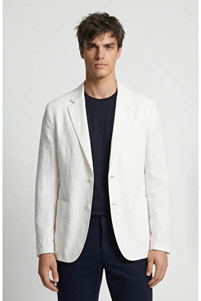 Network Ekru Keten Karışımlı Ceket