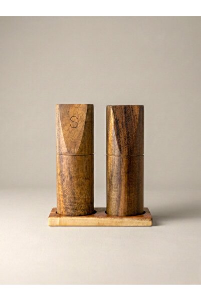 FARALYAHOME Luxury Acacia Salt and Pepper Shaker Set