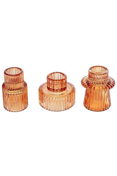 Arabest حامل شموع صغير، حامل شموع زجاجي مدبب، لتزيين طاولة حفل زفاف أو عشاء