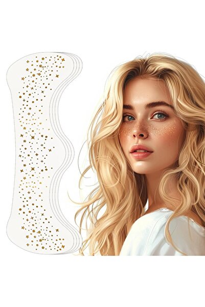 Arabest 6 Pieces Gold Face Glitter Patches - Glow Up Makeup Speckles,Cosmetic...