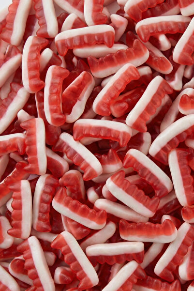 SWEETO Jelly Monster Teeth Canavar Diş Şekilli Gummy Şeker Vanilya Çilek Arom...