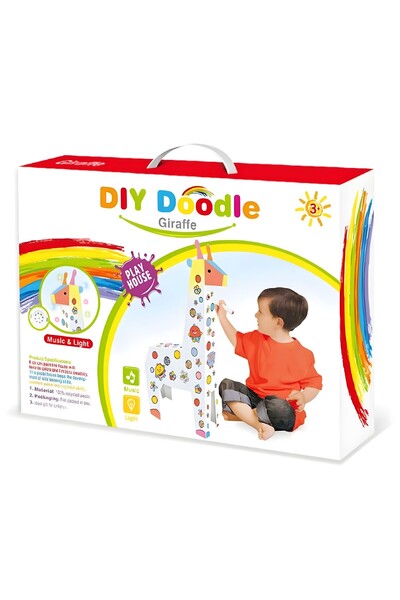 Flippy Educational Toy for Children, Flippy, 3D Giraffe Model, 3D Puzzle, 31 ...