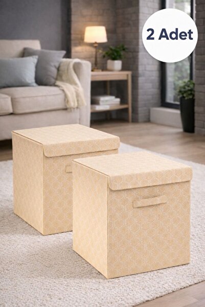 BEST CONCEPT Bej Kapaklı Dolap İçi Çamaşır Oyuncak Düzenleyici Katlanır Sakla...