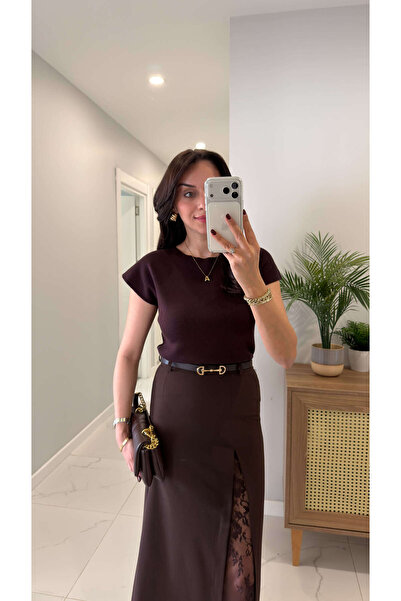 BİRCANÇİL Md Kiona Brown Sleeveless Knitwear