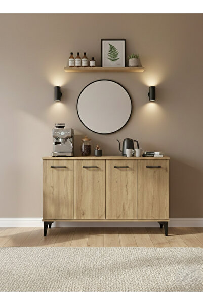 TESSA MOBİLYA Linda (Sepet128) 120cm Konsol, Tv Ünitesi, Tv Sehpası, Kahve Kö...