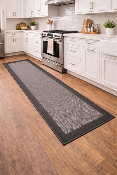 Filizon Mess Modern Dekoratif Yumuşak Dokulu Sisal Halı 3939 Gri Antrasit
