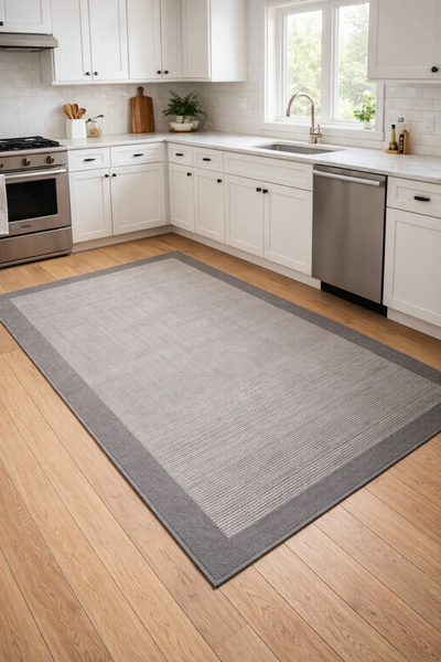 Filizon Mess Modern Dekoratif Yumuşak Dokulu Sisal Halı 3933 Gri Antrasit