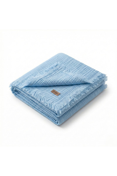 ZEYPBA بطانية أطفال من الموسلين قطن 100% - بطانية لف ناعمة، مضاد للحساسية قاب...