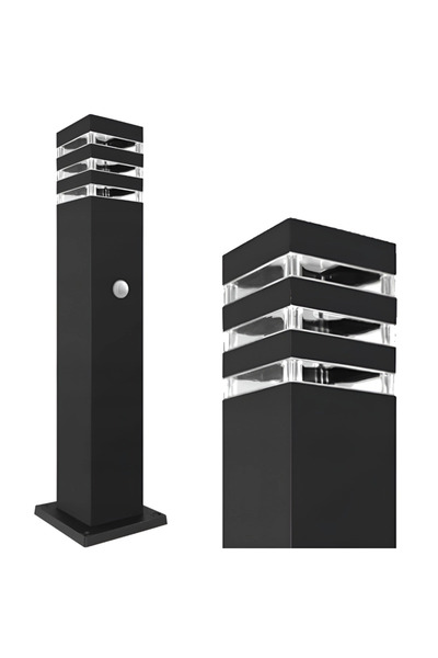 MasterLED Εξωτερική λάμπα LED, ύψος 60 cm, γωνία δέσμης 360 μοιρών, E27, μαύρη