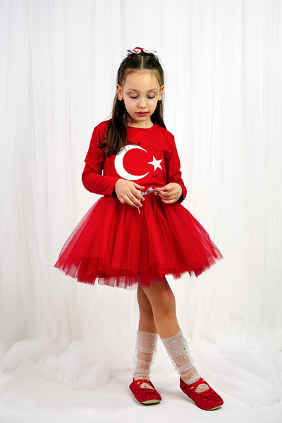 DUCA KIDS Moon Star Štampano Majica dugih rukava za devojčice i lepršava tutu...