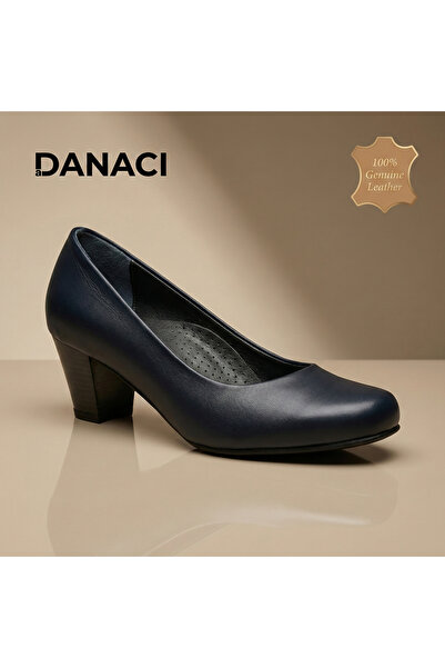 DANACI Kadın %100 Hakiki Deri Klasik Topuklu Ayakkabı