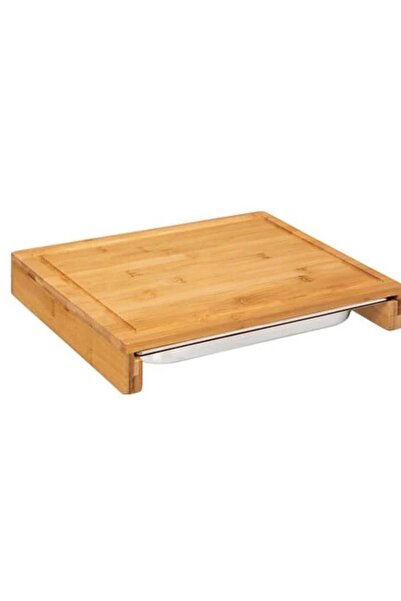 OEM Ideal Chopping Board with Tray, 35 x 28 cm, Bamboo, Brown