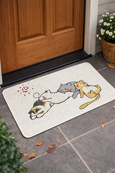 Arabamakss 45X70 cm Door Mat with Cat Design - High Quality Digital Print