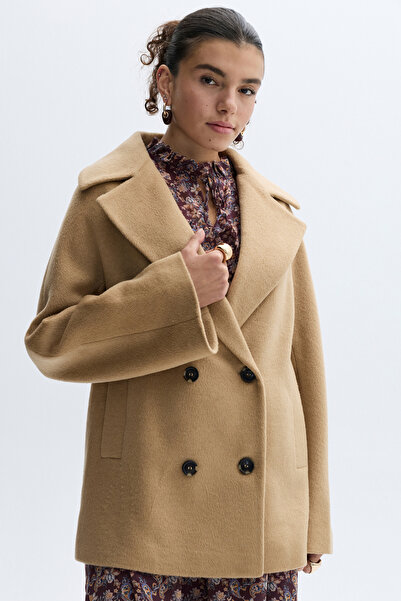 Mudo LOOSE FIT KISA YÜN KARIŞIMLI PALTO