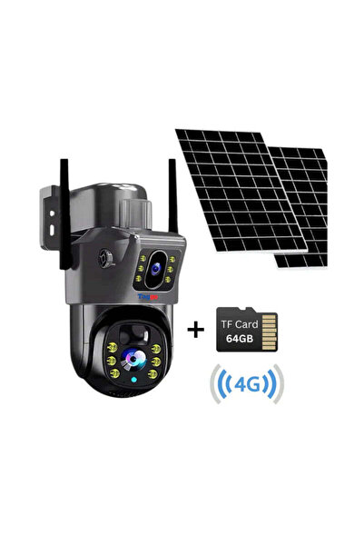 NO BRAND Camera Dubla Gri 4 g Solar Baterie 12 Mii