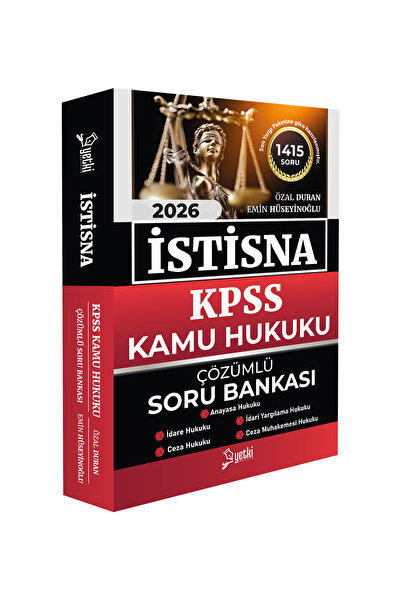 Yetki Yayıncılık İstisna kamu hukuku kpss çözümlü soru bankası 2026