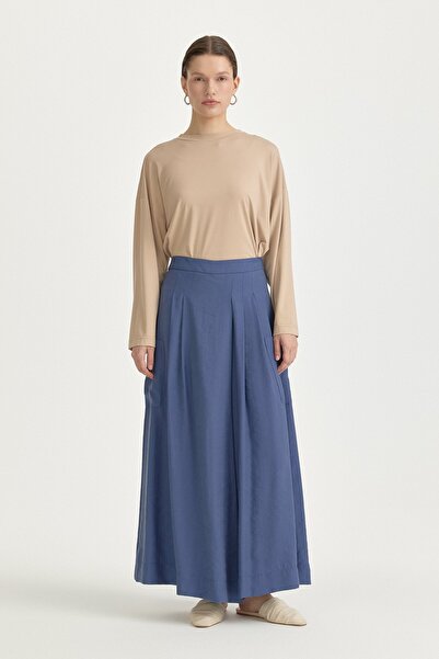 Nihan Lyocell Pantolon Etek İndigo