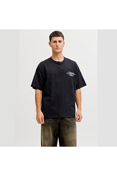 Jack & Jones Muška crna majica Dust Script (12292982-B)
