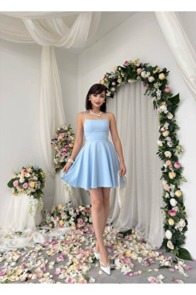 Ayzde Fashion İp Askılı Mini Pole Elbise