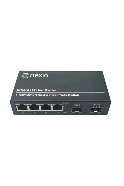 Nexio Media converter 10/100/1000M 4 RJ45 port, 2 SFP SLOT -