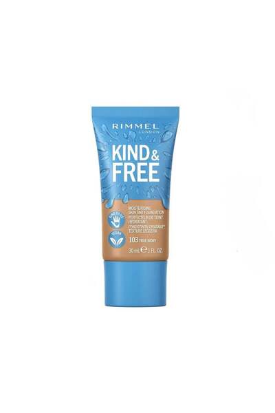 Rimmel كريم أساس ملون للبشرة من كايند آند فري، درجة 103 عاجي حقيقي - 30 مل