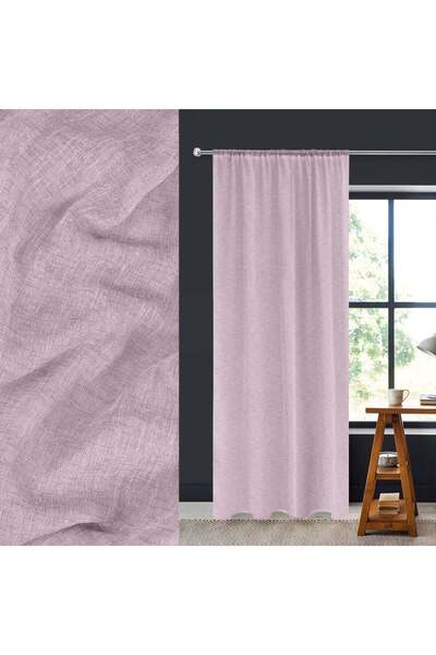 OEM Decorative Curtain Powder Pink with Ribbon 140x260cm