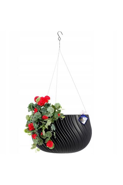 KADAX Ghiveci cu inserție suspendată rotundă pentru balcon și terasă, gri, 29...