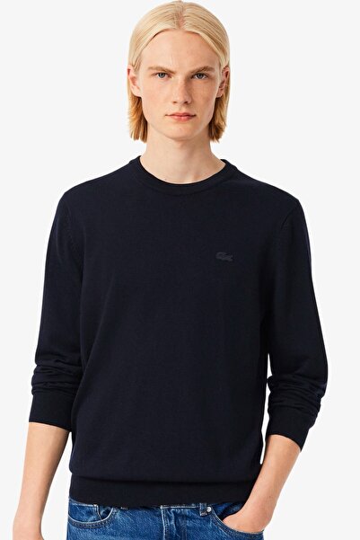 Lacoste Men's Regular Fit Crew Neck Merino Wool Sweater Bisiklet Yaka Merino ...