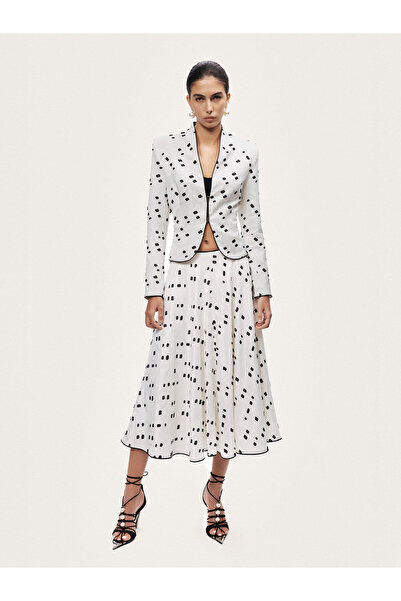 Nocturne Desenli Midi Çan Etek