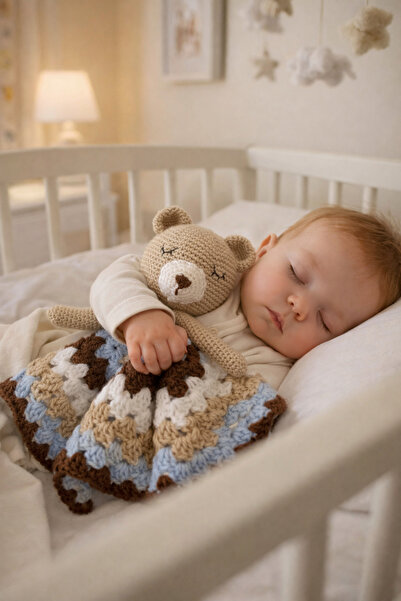 NurEra Design El Örgüsü Amigurumi Sevimli Bebek Uyku Arkadaşı