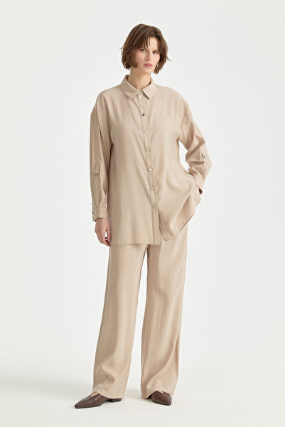 Nihan Modal Trousers Tunic Set Mink