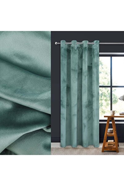 OEM Perdea Decorativa Velvet Verde Menta cu Inele 140x260cm