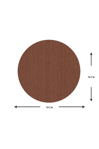 PALS TEKSTİL Leather American Placemat / 1 Piece / Supla / Placemats / 34X34 Round