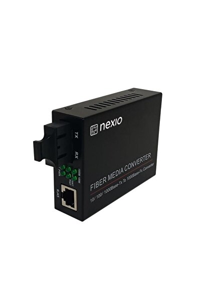 Nexio Media converter 10/100/1000M, Dual Fiber 1310nm, MM, 2km, SC -