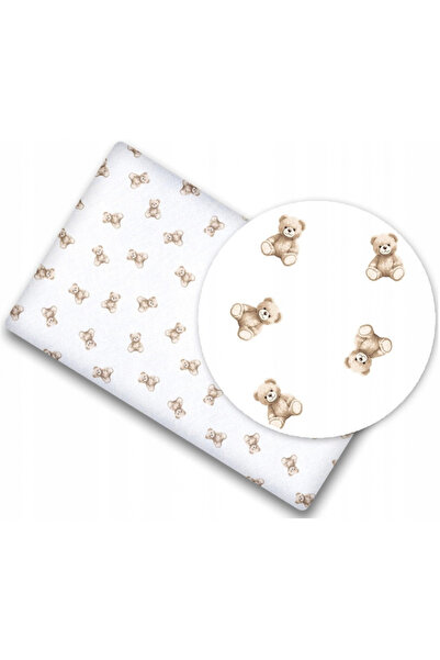 Babymam Fitted sheet for children's bed, size 120 x 60 cm, 100% Cotton, Teddy