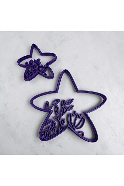 Major Hobi مجموعة قوالب الكوكيز ثلاثية الأبعاد بنقشة زهور ستارز مقاس 15×15 سم...