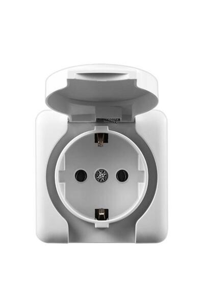 OEM Schuko socket with E-PRPTC cover, simple (White)