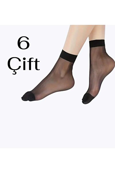 Marlin Women's Black 6 Pairs Thin 20 Denier Matte Socks