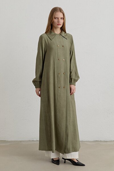 Nihan Yarım Kruvaze Ferace Haki