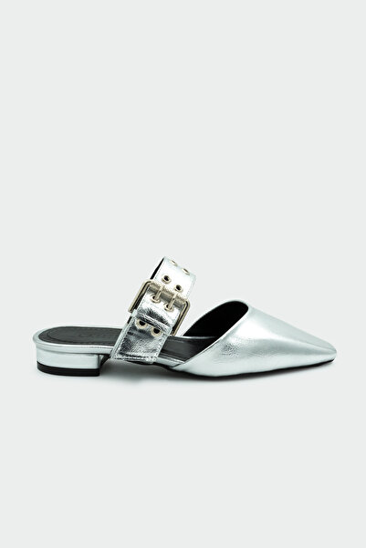 LAMİNTA Snježne Sa detaljem kopče ravne srebrne ženske Papuče