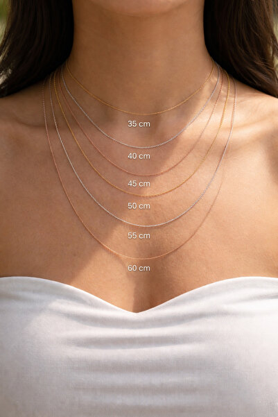Tixy Pixy Unisex Stainless Steel Silver Forse Chain Necklace 1mm Non-Tarnish Adjustable Sizes 35-80 cm