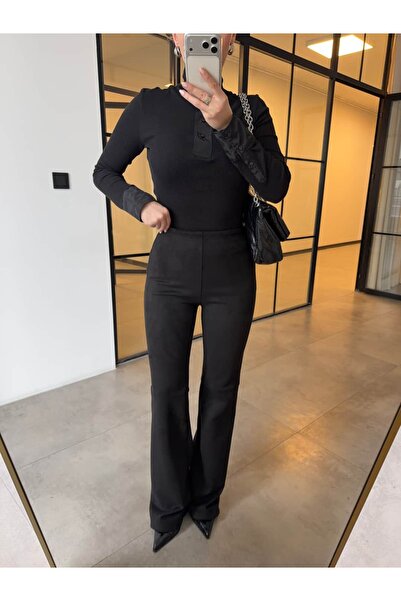 BB Bensu Buyruk Zvonaste nogavice S Antilop PANTALONE CRNE