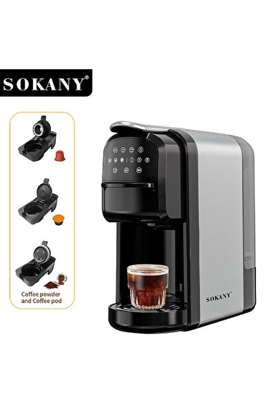 SOKANY ماكينة صنع قهوة نسبرسو أوتوماتيكية 3 في 1 متعددة الكبسولات بقوة 1400 و...