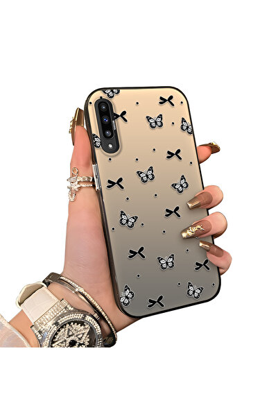 ucuc Samsung Galaxy A50/A50S/A30S Uyumlu Sert Akrilik Arka Silikon Kenar Lens...