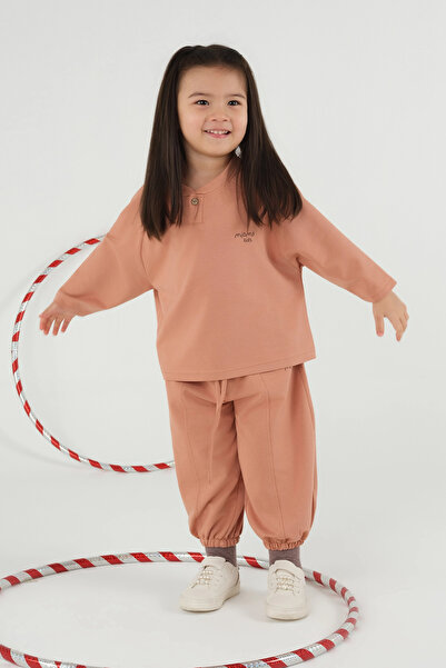 Mioma Kids Printed Long Sleeve T-Shirt Salmon