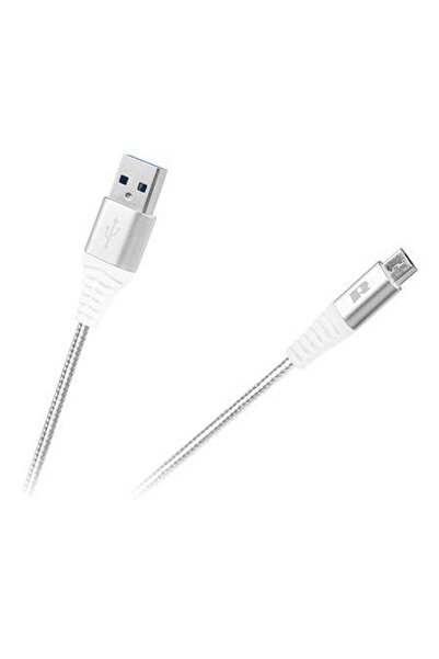 Rebel Cablu RB-6000-100-W, USB - MICRO USB, 1 m (Alb)
